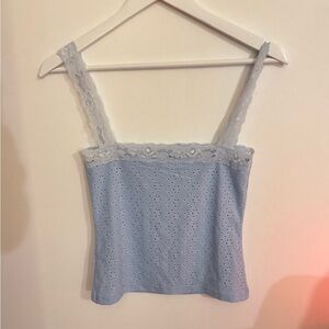 Virginia Lace Trim Eyelet Tank Top